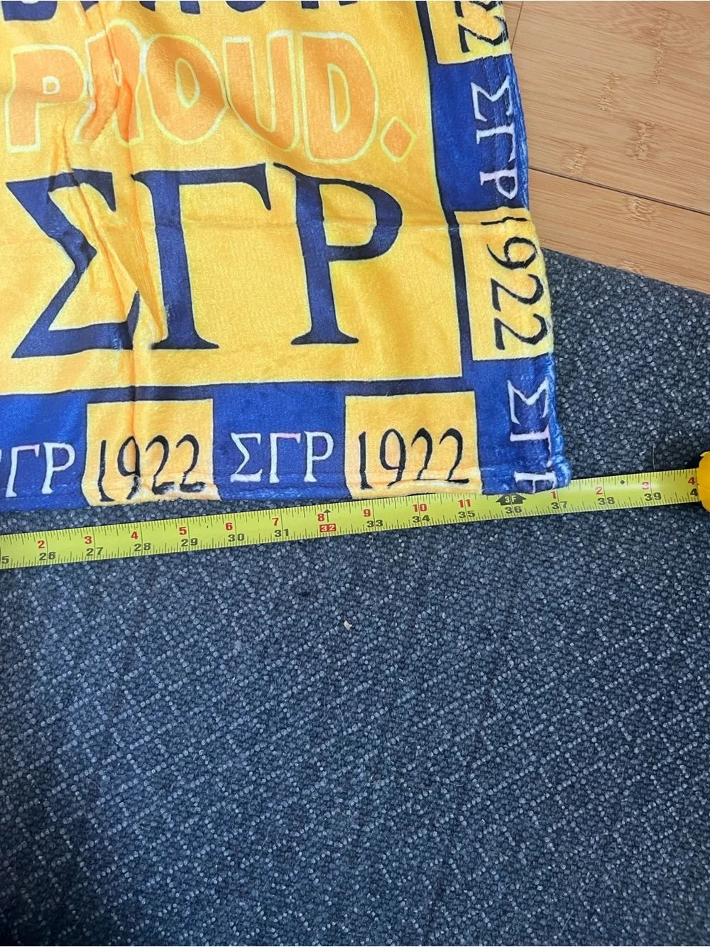 Sigma Gamma Rho Blue and Gold Sorority Throw Blanket